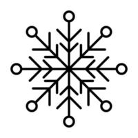 Schneeflocke. Schneeflocke-Symbol. Einfaches Schneeflocken-Symbol im Linienstil-Design. Schnee Schneeflocke-Symbol. Vektor-Illustration vektor