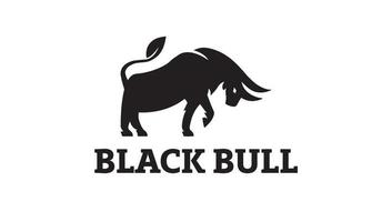modern svart tjur kreativ minimalistisk monogram logotyp design mall vektor