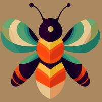 Illustrationsvektor der bunten Biene, Wespe, Hornisse isoliert gut für Logo, Symbol, Maskottchen, Druck oder passen Sie Ihr Design an vektor