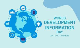 Weltentwicklungstag. Abbildung des Symbols für Technologieinformationen vektor