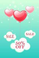Valentinstag Verkauf Poster vektor