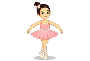 schöne kleine Ballerina im Ballett vektor