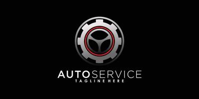 Automobil- und Servicewagen-Logo-Designvektor mit kreativem Konzept vektor