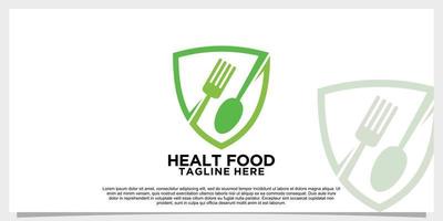 Food-Logo-Design mit kreativem Konzept-Premium-Vektor vektor