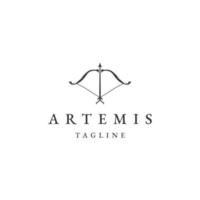 artemis, pil logotyp design mall platt vektor