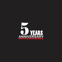 5 år årsdag firande logotyp, hand text, 5 år tecken, hälsning kort vektor