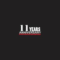 11 år årsdag firande logotyp, hand text, 11 år tecken, hälsning kort vektor