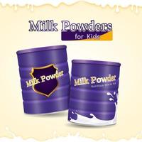 realistische Milchpulver für Kinder vektor