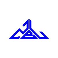 zbl brev logotyp kreativ design med vektor grafisk, zbl enkel och modern logotyp i triangel form.