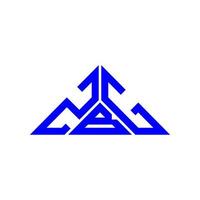 zbg brev logotyp kreativ design med vektor grafisk, zbg enkel och modern logotyp i triangel form.