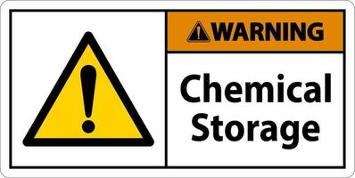varning kemisk lagring symbol tecken på vit bakgrund vektor