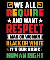juni dag svart historia jämlikhet kultur afrikansk amerikan oberoende t-shirt design vektor