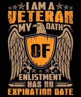 veteran- amerikan armén soldat, oss militär minnesmärke dag vektor t-shirt