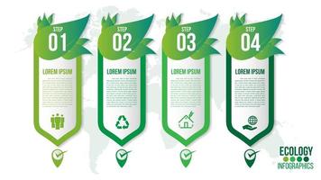 Ökologie grün freundliche Umwelt Infografik vektor