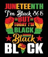 16. tag schwarz geschichte gleichberechtigung kultur afroamerikaner unabhängigkeit t-shirt design vektor