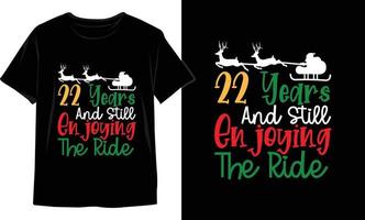 Weihnachts-T-Shirt-Design. Weihnachts-Vektorgrafiken. T-Shirt-Design vektor