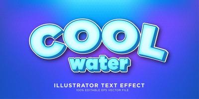 kallt vatten text effekt design vektor