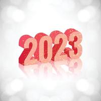 2023 glad jul och Lycklig ny år kort bakgrund vektor