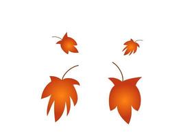 Design-Vektorillustration des Herbstblattes flache vektor