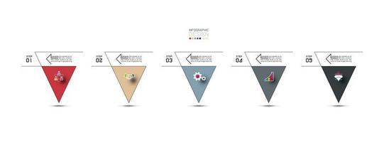 moderna trianglar, infographic formgivningsmall vektor