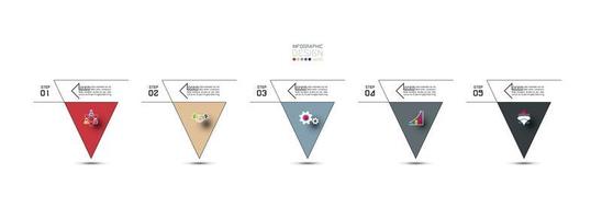 moderne Dreiecke, Infografik Designvorlage vektor