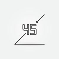 45-Grad-Vektorkonzept-Symbol im Umrissstil vektor