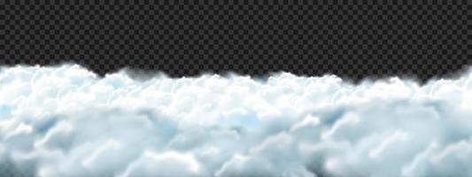 realistischer isolierter wolkenhimmel für die schablonendekoration, die auf transparentem vektor bedeckt