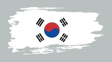 färgrik söder korea grunge flagga vektor