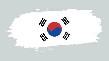 neue kreative Südkorea-Grunge-Flagge vektor