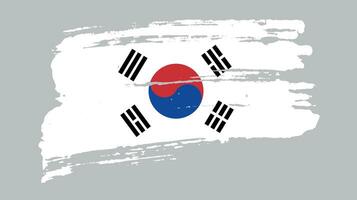 ny söder korea grunge flagga design vektor