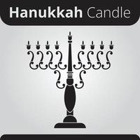 hanukkah ljus vektor ikon hanukkiah festival av lampor