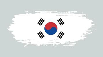 professioneller abstrakter Grunge-Südkorea-Flaggenvektor vektor