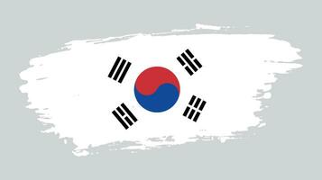 abstrakter Südkorea-Grunge-Textur-Flaggenvektor vektor