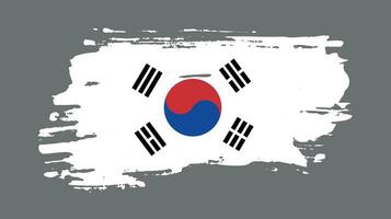 neuer südkorea verblasster grunge-flaggenvektor vektor