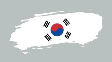 abstrakt färgrik söder korea grunge textur flagga vektor
