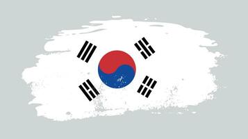 professionell grafisk söder korea grunge textur flagga vektor