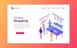 Online-Shopping-Business-Landingpage-Design vektor