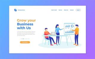 Landingpage Team Work Design vektor