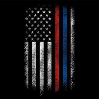 grunge USA polis, brandman flagga vektor design