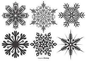 Sammanfattning Snowflake Shape Collection vektor