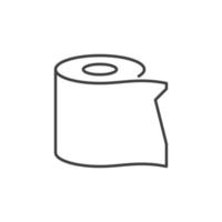 toalett papper vektor översikt begrepp minimal ikon