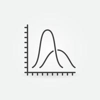 Graf vektor tunn linje begrepp enkel ikon