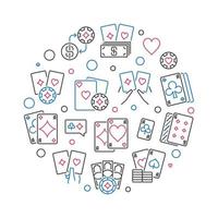 poker vektor kreativ runda illustration eller baner