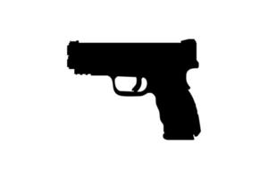 silhuett av pistol pistol för logotyp, piktogram, hemsida eller grafisk design element. vektor illustration