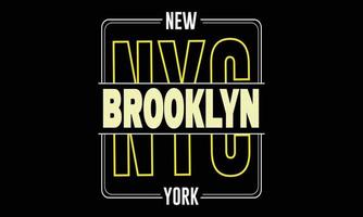 t-shirt ny york brooklyn nyc typografi vektor illustration