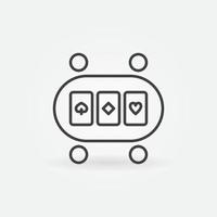 uppkopplad poker tabell linjär vektor begrepp ikon eller logotyp