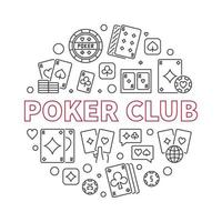 poker klubb runda vektor begrepp översikt illustration