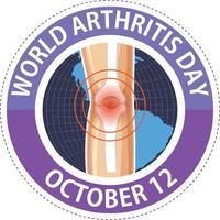 Plakatdesign zum Weltarthritis-Tag vektor