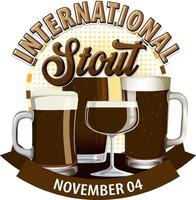 internationales stout day banner design vektor