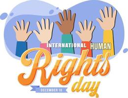 Bannerdesign zum Internationalen Tag der Menschenrechte vektor